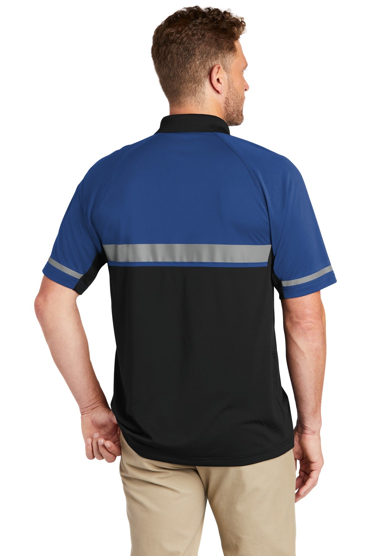 Royal/Black CornerStone Select Lightweight Snag-Proof Enhanced Visibility Polo CS423