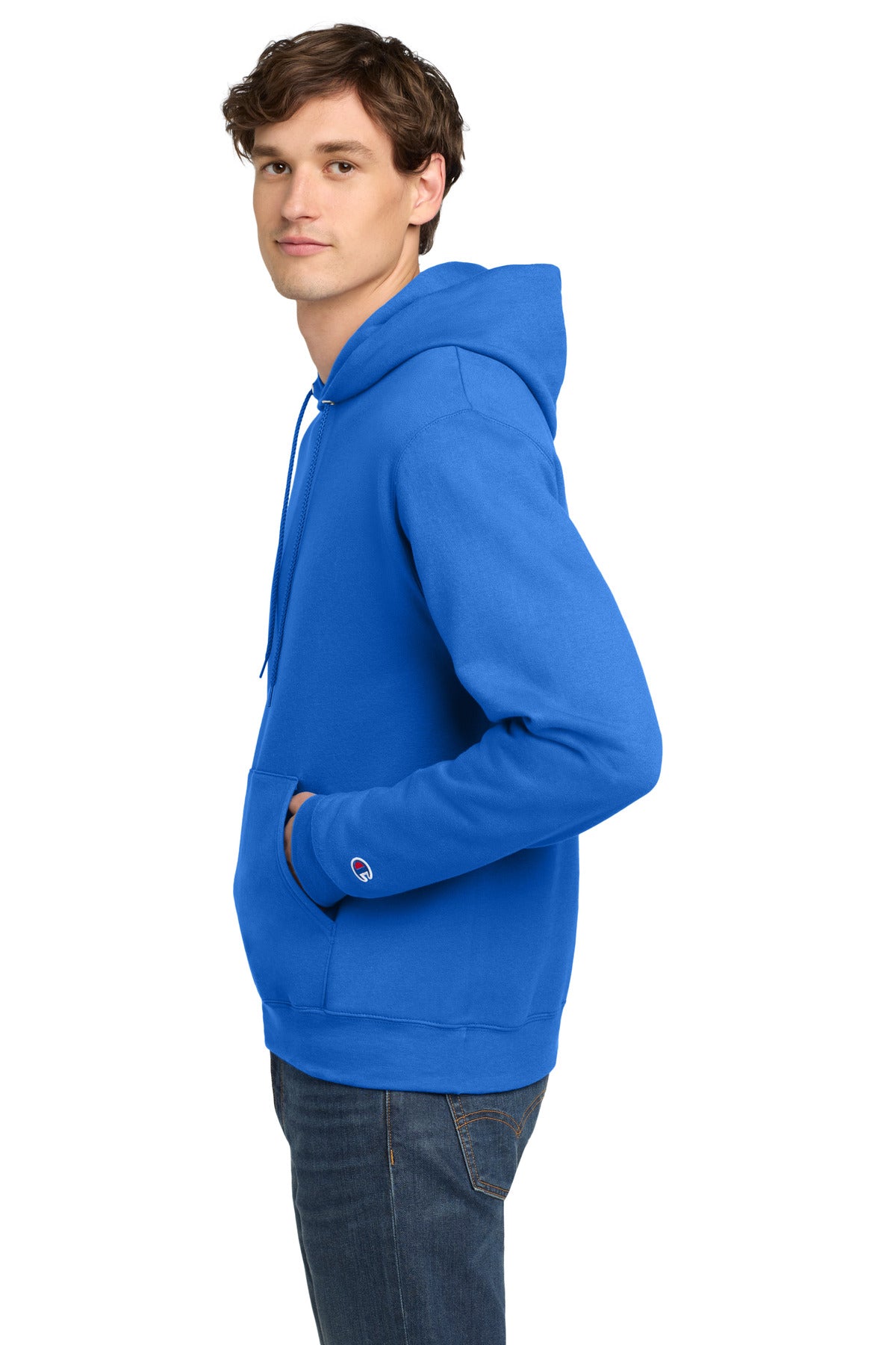 RoyalBlue Champion Powerblend Pullover Hoodie. S700