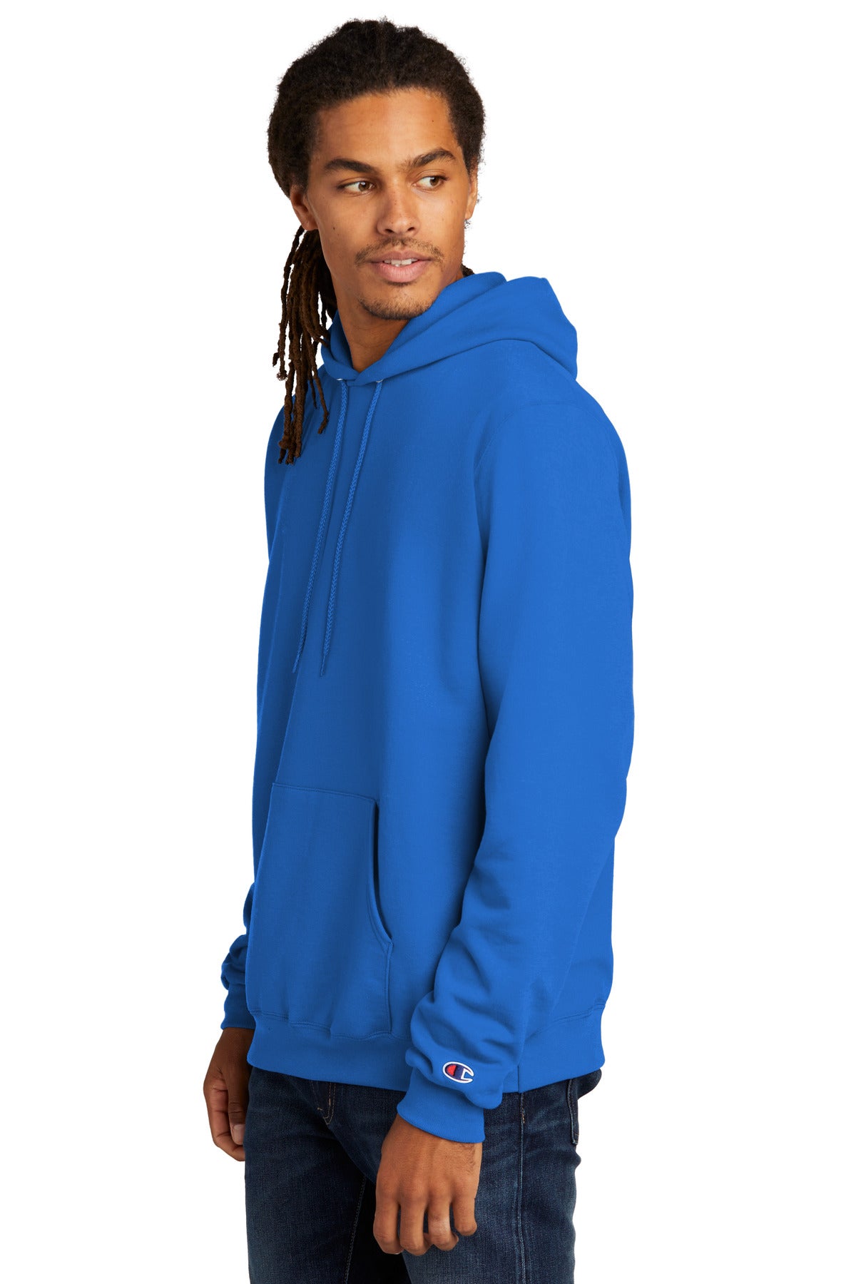 RoyalBlue Champion Powerblend Pullover Hoodie. S700