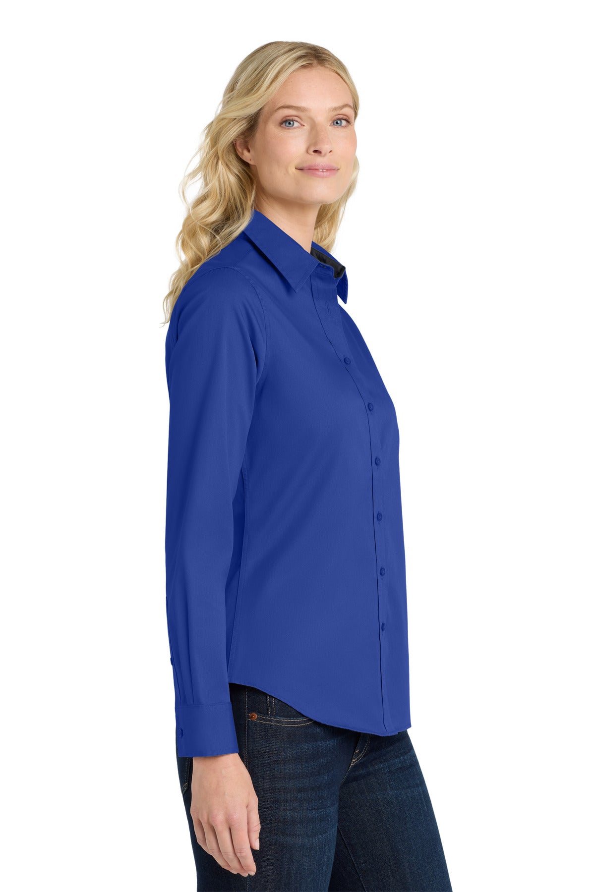 Royal/Cl Navy Port Authority Women's Long Sleeve Easy Care Shirt. L608