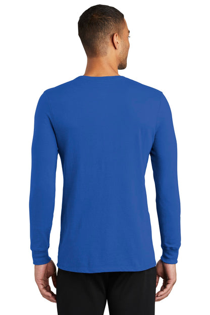 Rush Blue Nike Dri-FIT Cotton/Poly Long Sleeve Tee. NKBQ5230