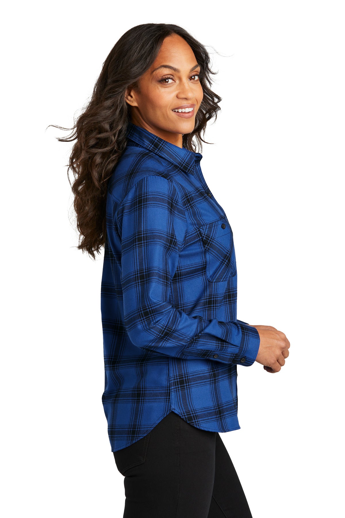 Ry/BkOpPld Port Authority Women's Plaid Flannel Shirt LW669