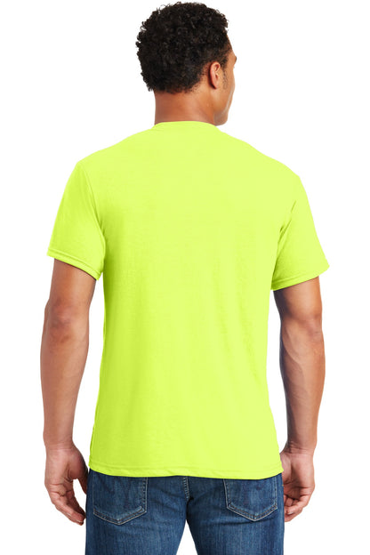 Safety Green Jerzees Dri-Power 100% Polyester T-Shirt. 21M