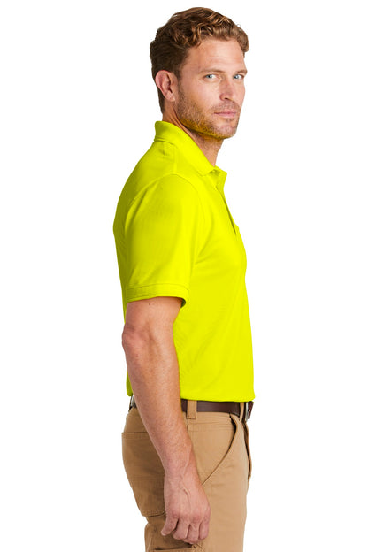 Safety Yellow CornerStone Industrial Snag-Proof Pique Pocket Polo. CS4020P