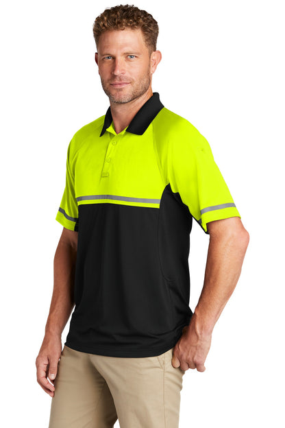 Safety Ylw/Blk CornerStone Select Lightweight Snag-Proof Enhanced Visibility Polo CS423
