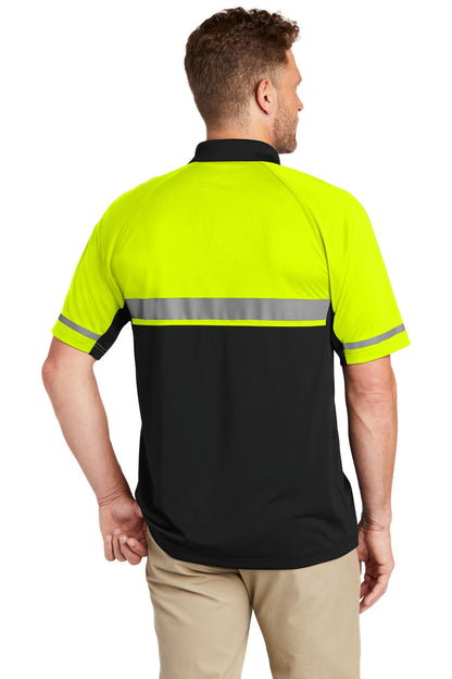 Safety Ylw/Blk CornerStone Select Lightweight Snag-Proof Enhanced Visibility Polo CS423