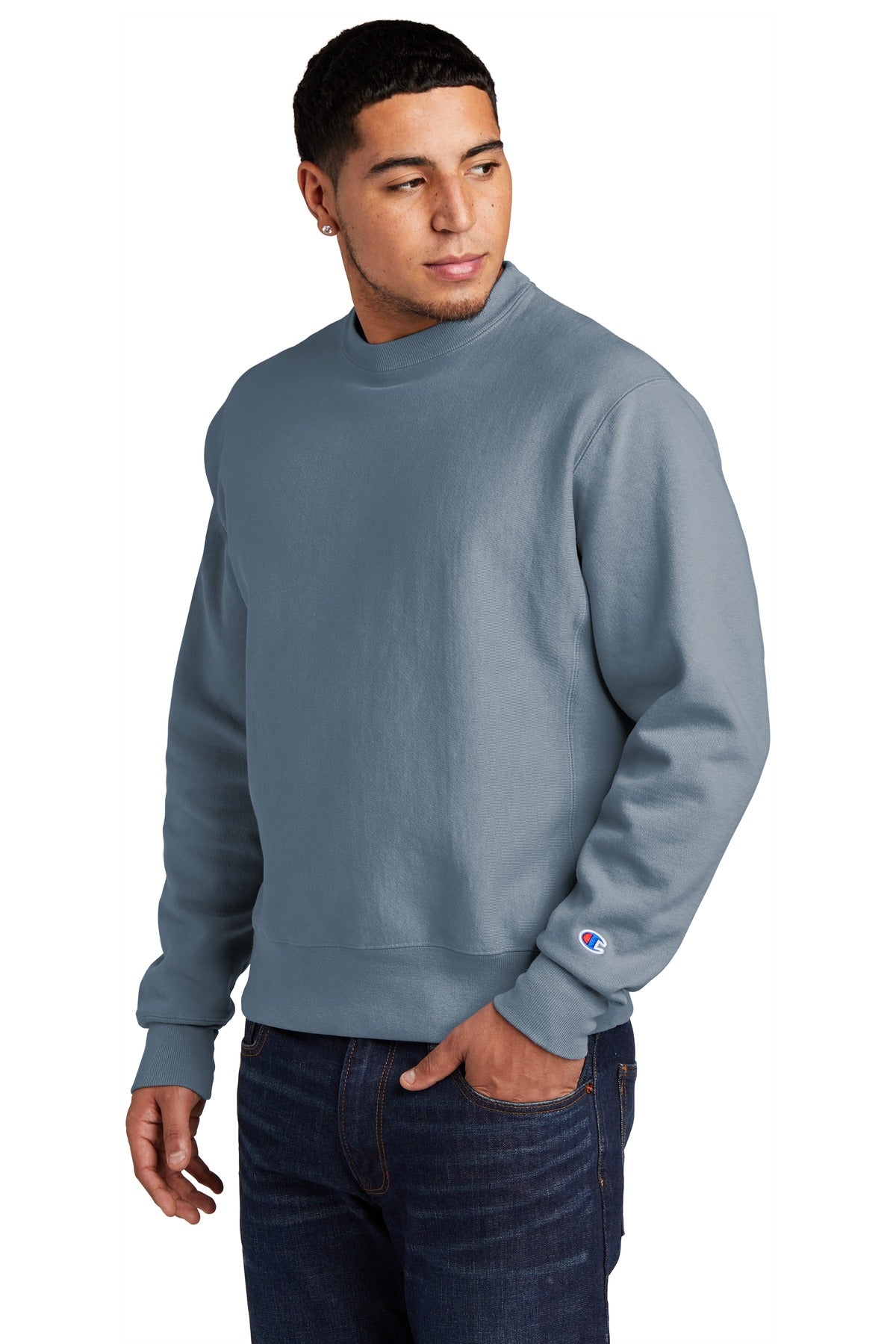 Saltwater Champion Reverse Weave Garment-Dyed Crewneck Sweatshirt. GDS149