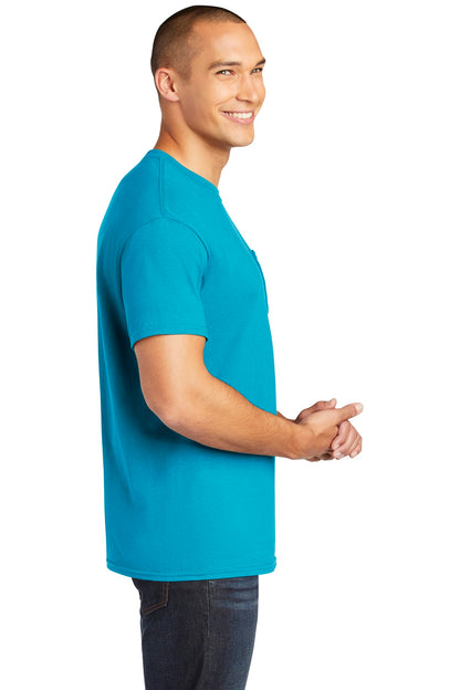 Sapphire Gildan Heavy Cotton 100% Cotton Pocket T-Shirt. 5300