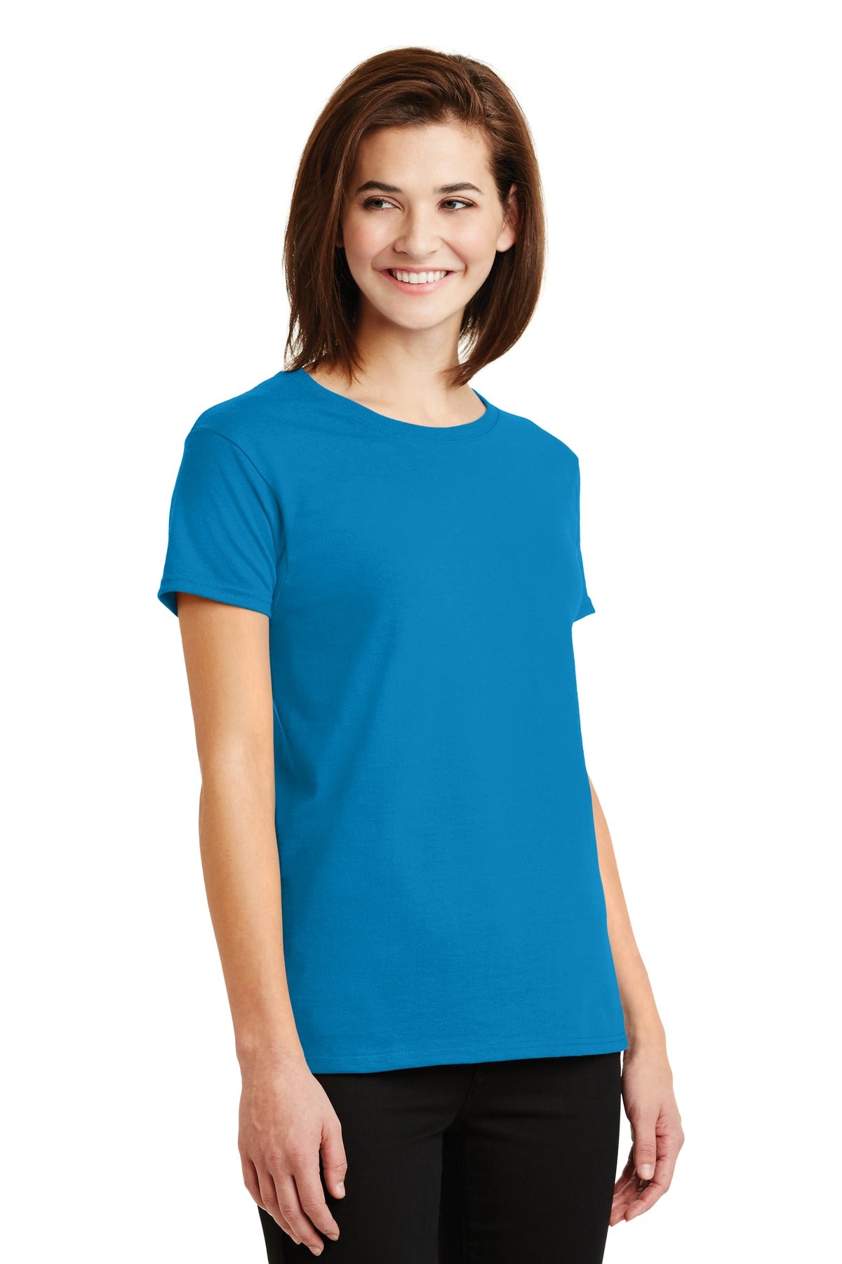 Sapphire Gildan Women's Ultra Cotton 100% US Cotton T-Shirt. 2000L