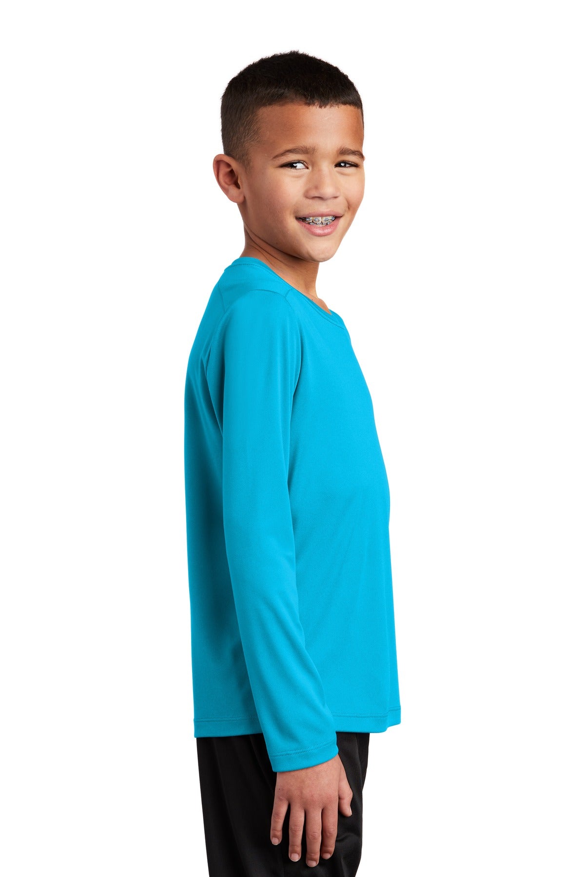 Sapphire Sport-Tek Youth Posi-UV Pro Long Sleeve Tee. YST420LS