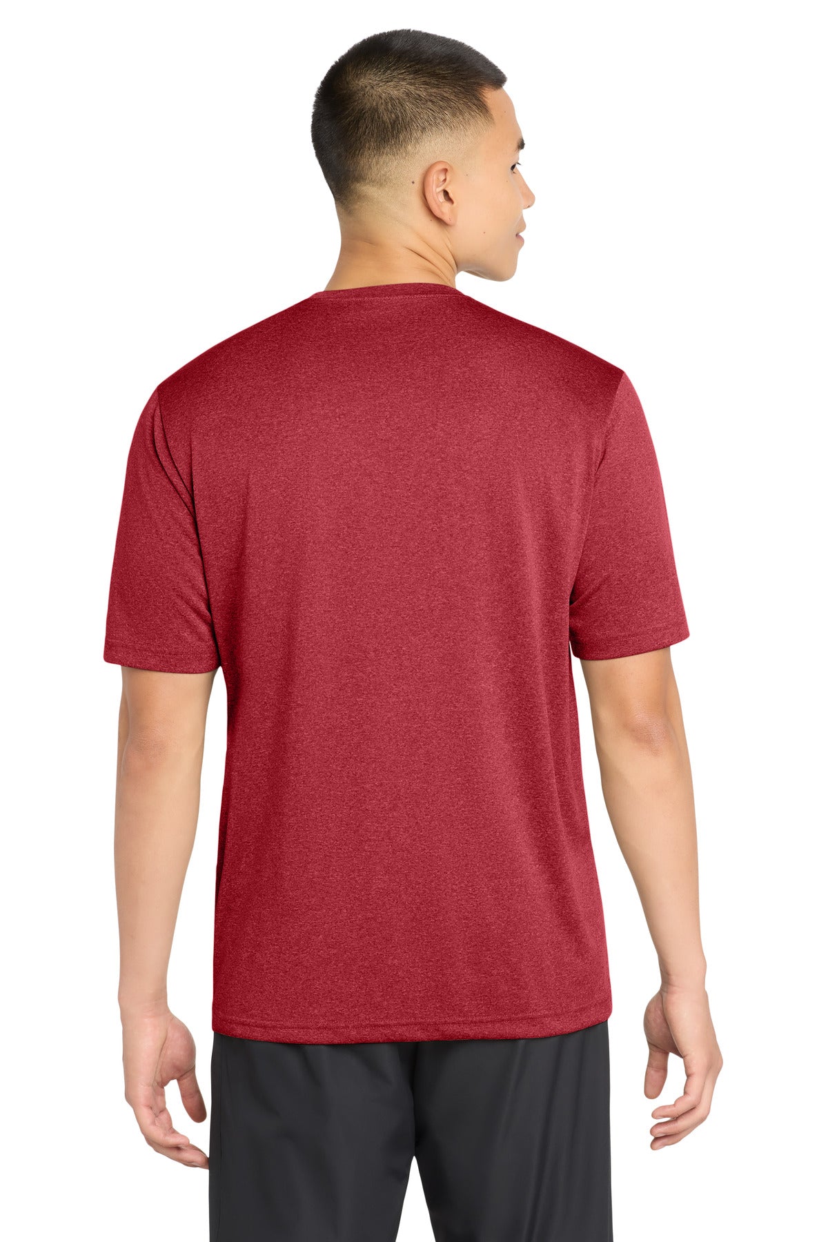 Scarlet Hthr Sport-Tek Tall Heather Contender Tee. TST360