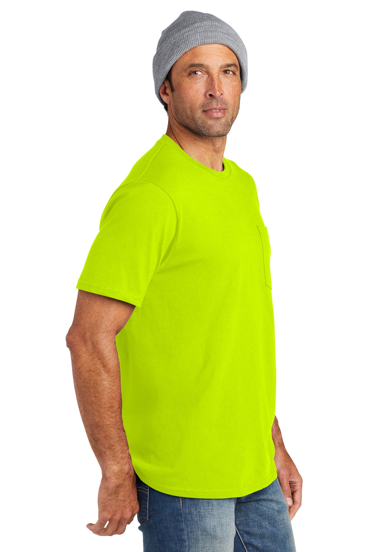 SftyGrn Volunteer Knitwear All-American Pocket Tee VL100P
