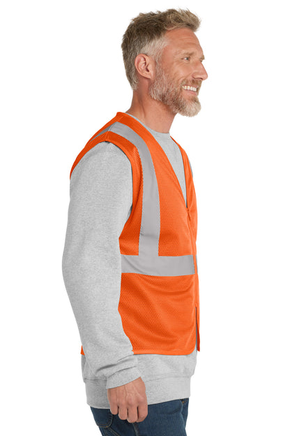 SftyOrg CornerStone ANSI 107 Class 2 Economy Mesh Zippered Vest. CSV101