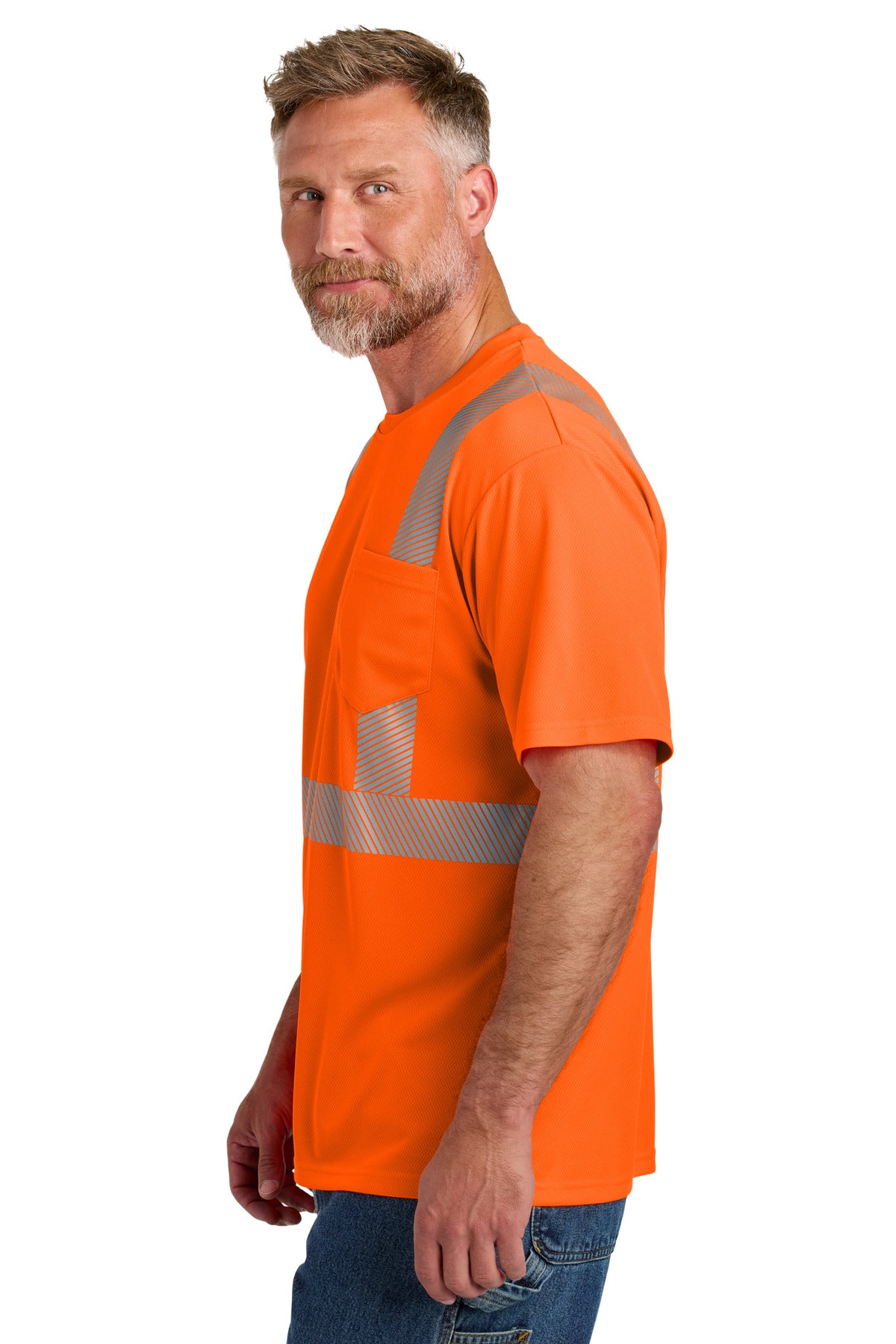 SftyOrg CornerStone ANSI 107 Class 2 Segmented Tape Tee CS204