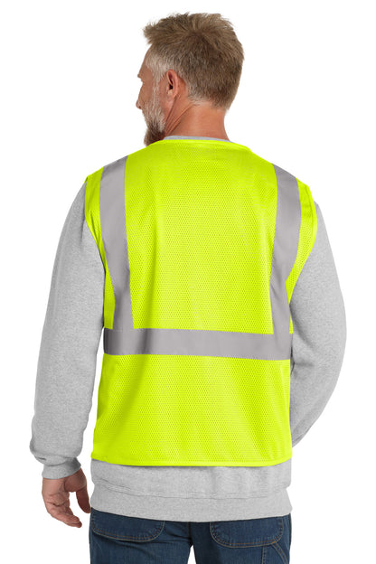 SftyYellow CornerStone ANSI 107 Class 2 Economy Mesh Zippered Vest. CSV101