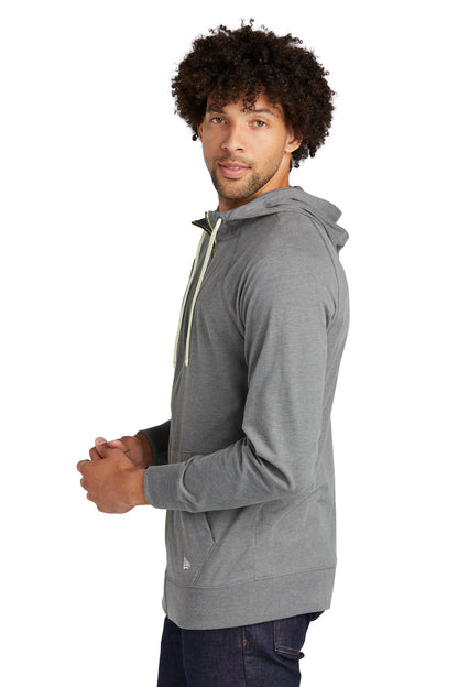 Shadow Grey He New Era Sueded Cotton Blend Full-Zip Hoodie. NEA122