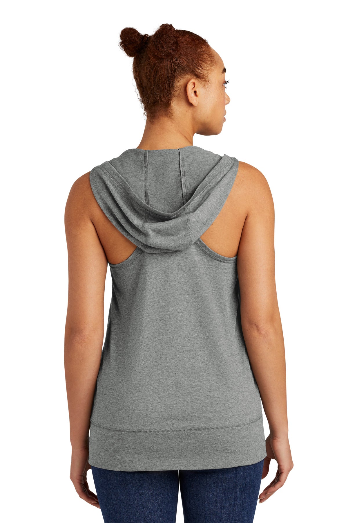 Shadow Grey He New Era Women's Heritage Blend Hoodie Tank. LNEA106