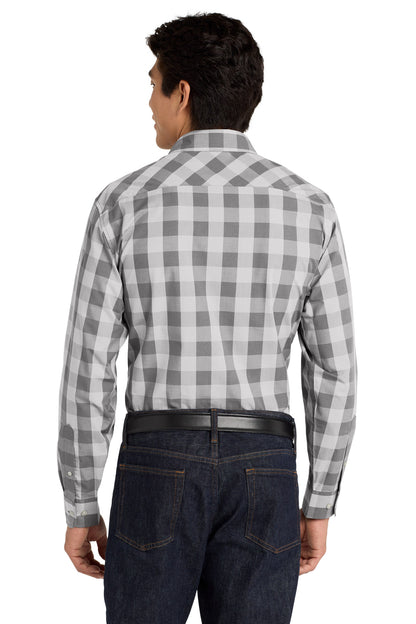 Shadow Grey Port Authority Everyday Plaid Shirt. W670