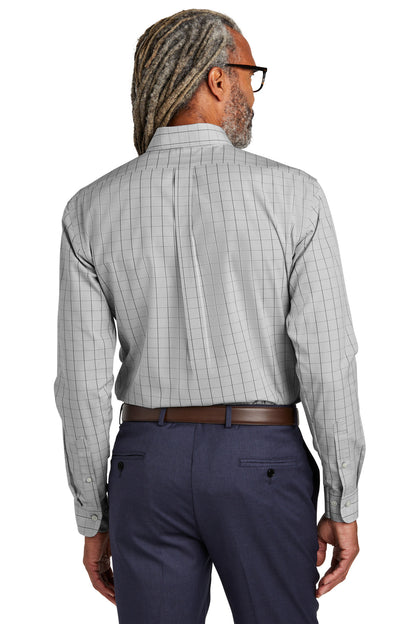 ShadowGrey Brooks Brothers Wrinkle-Free Stretch Patterned Shirt BB18008