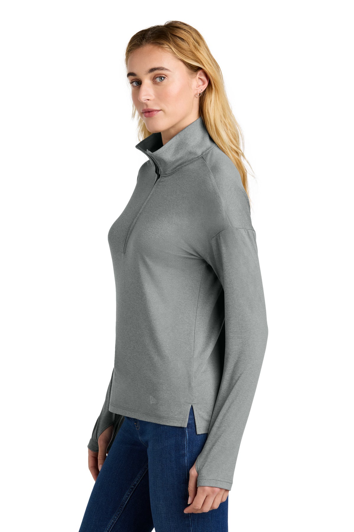 ShdGyHthr New Era Women's Power 1/2-Zip LNEA228