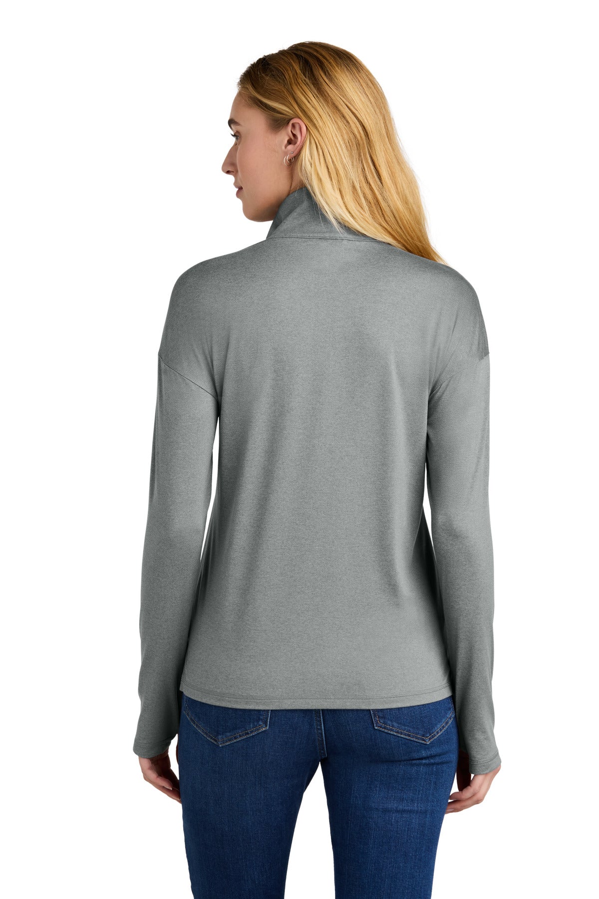 ShdGyHthr New Era Women's Power 1/2-Zip LNEA228
