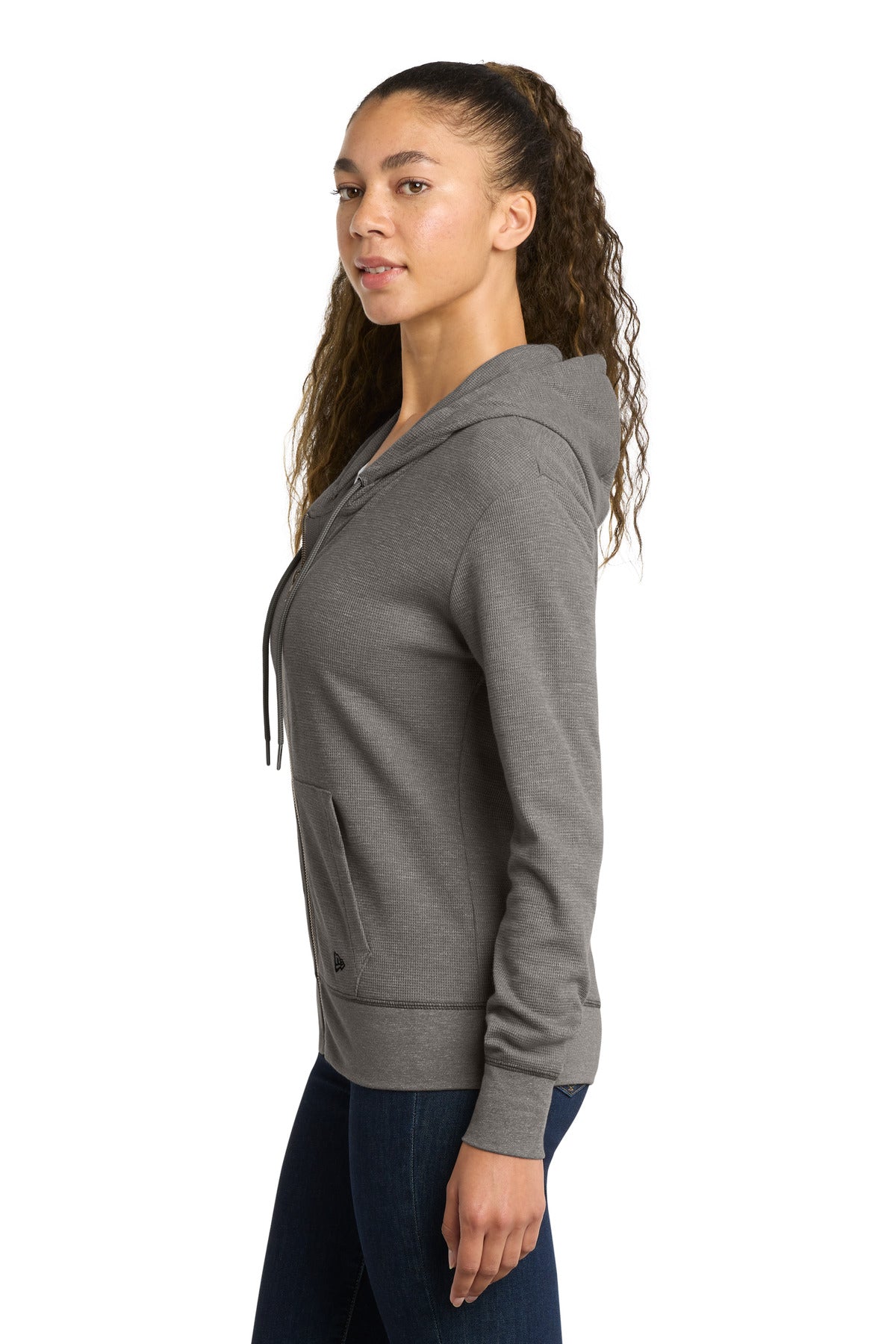 ShdGyHthr New Era Women's Thermal Full-Zip Hoodie LNEA141