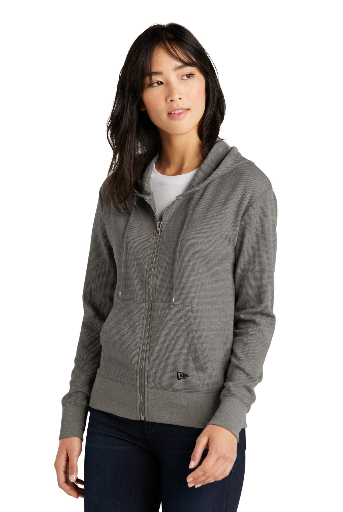 ShdGyHthr New Era Women's Thermal Full-Zip Hoodie LNEA141