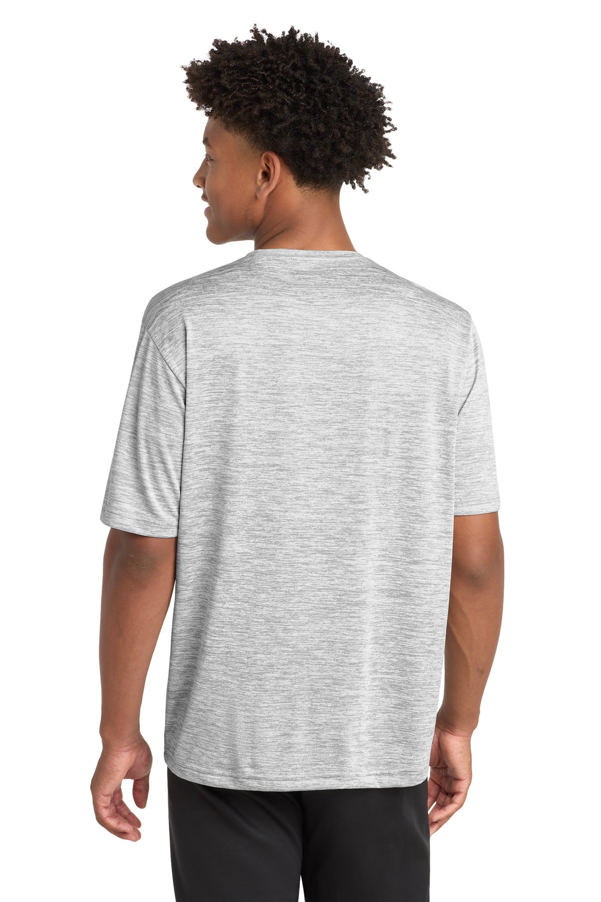 Silver Electrc Sport-Tek PosiCharge Electric Heather Tee. ST390