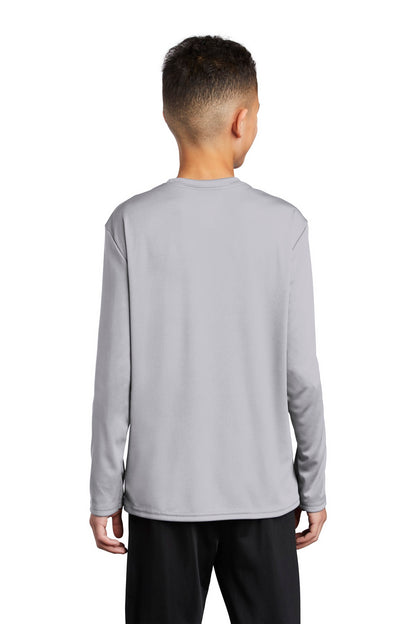 Silver Port & Company Youth Long Sleeve Performance Tee PC380YLS
