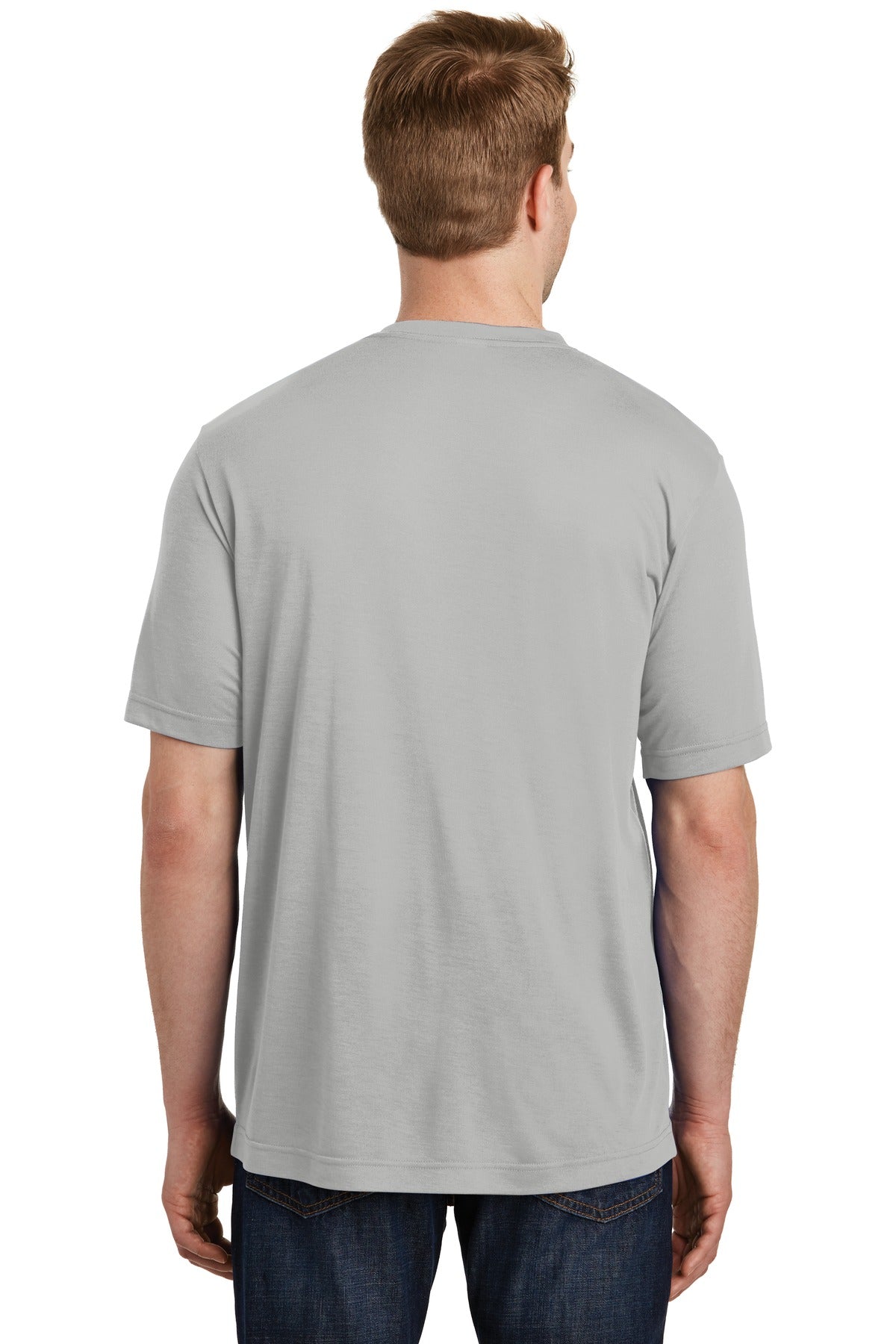 Silver Sport-Tek PosiCharge Competitor Cotton Touch Tee. ST450