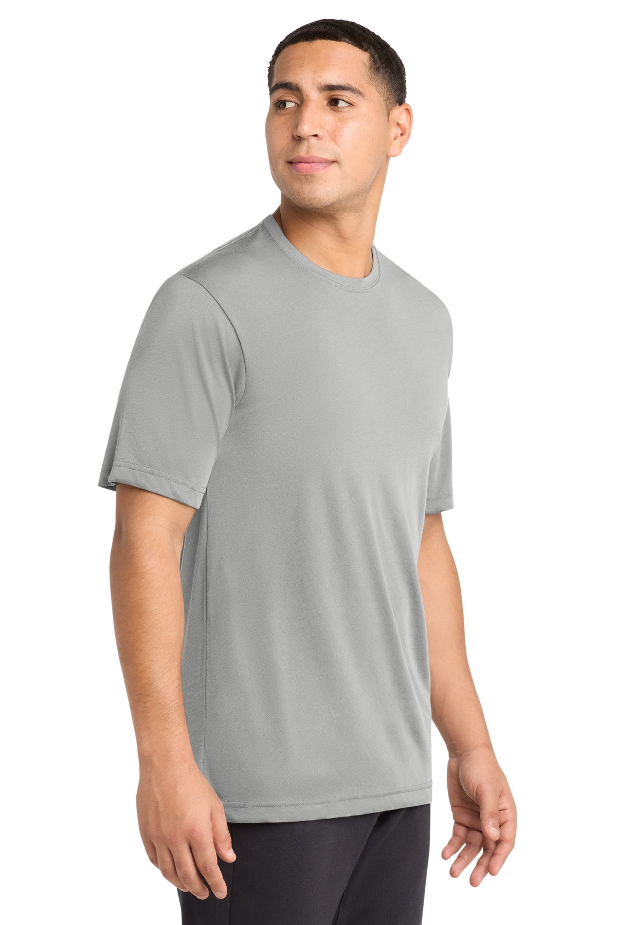 Silver Sport-Tek PosiCharge Competitor Cotton Touch Tee. ST450