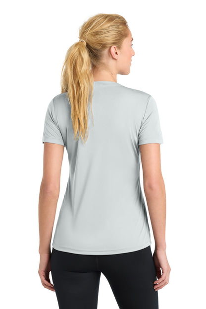 Silver Sport-Tek Women's PosiCharge Competitor Tee. LST350