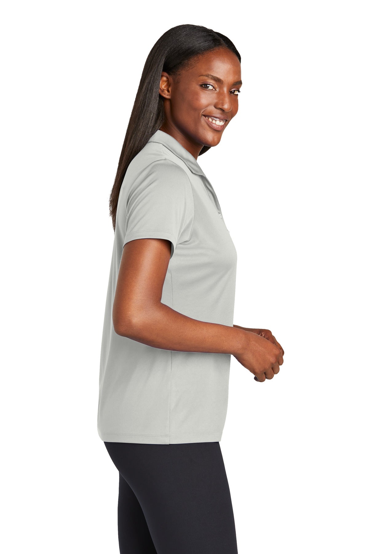 Silver Sport-Tek Women's PosiCharge Re-Compete Polo LST725