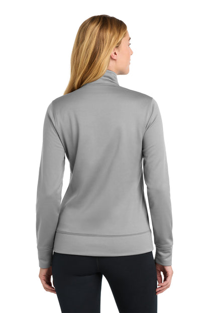 Silver Sport-Tek Women's Sport-Wick Fleece Full-Zip Jacket. LST241