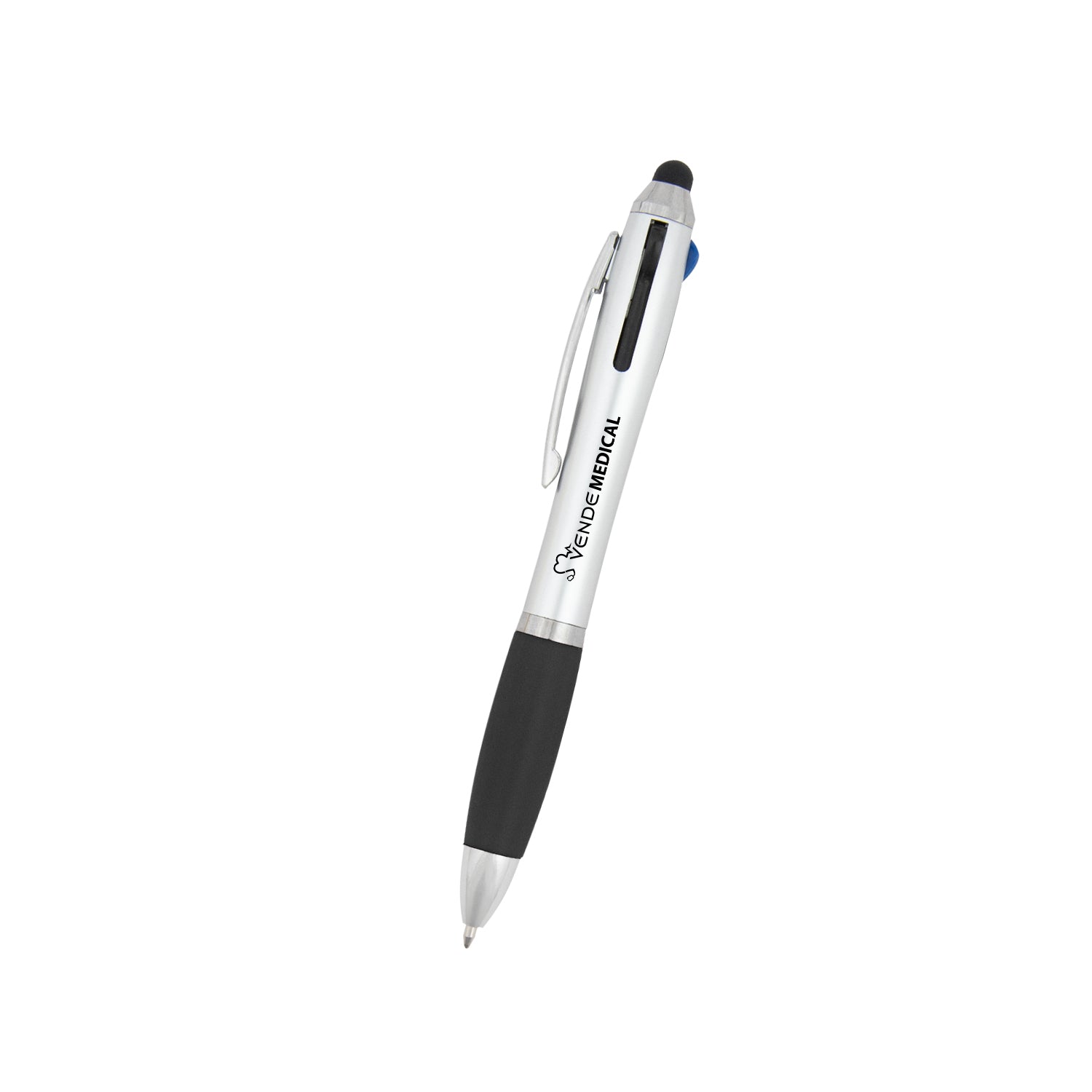 SILVER WITH BLACK 3-In-One Pen With Stylus  grouped