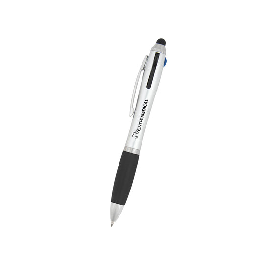 SILVER WITH BLACK 3-In-One Pen With Stylus  grouped