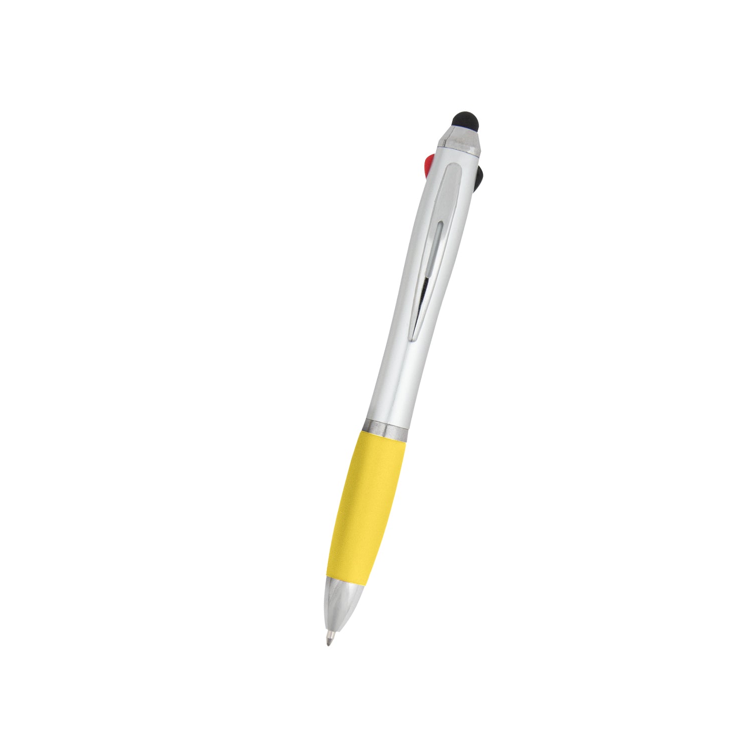 SILVER WITH YELLOW 3-In-One Pen With Stylus  grouped