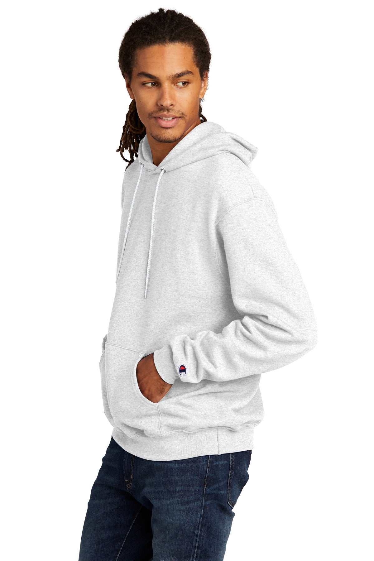 SilverGrey Champion Powerblend Pullover Hoodie. S700