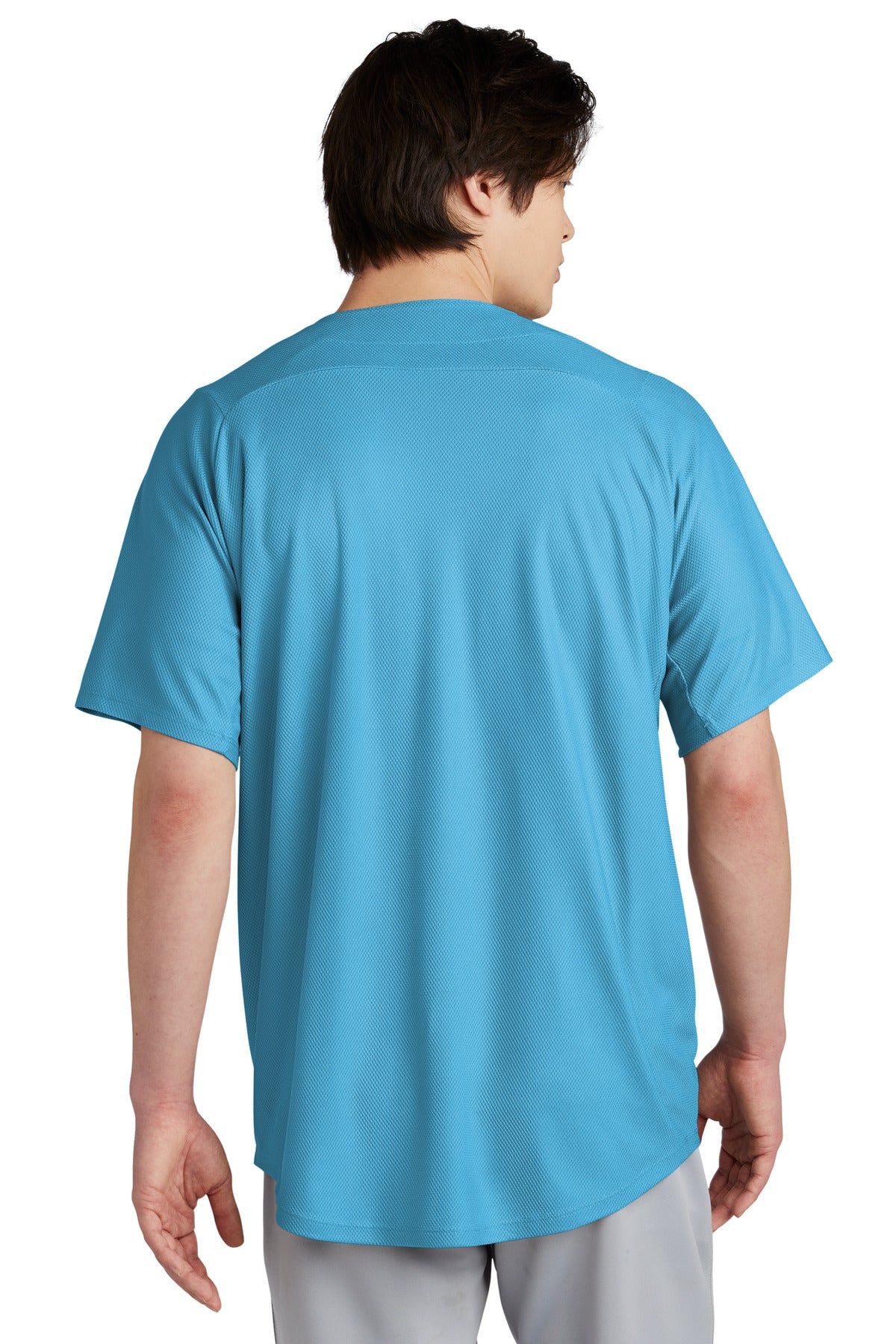 Sky Blue New Era Diamond Era Full-Button Jersey. NEA220