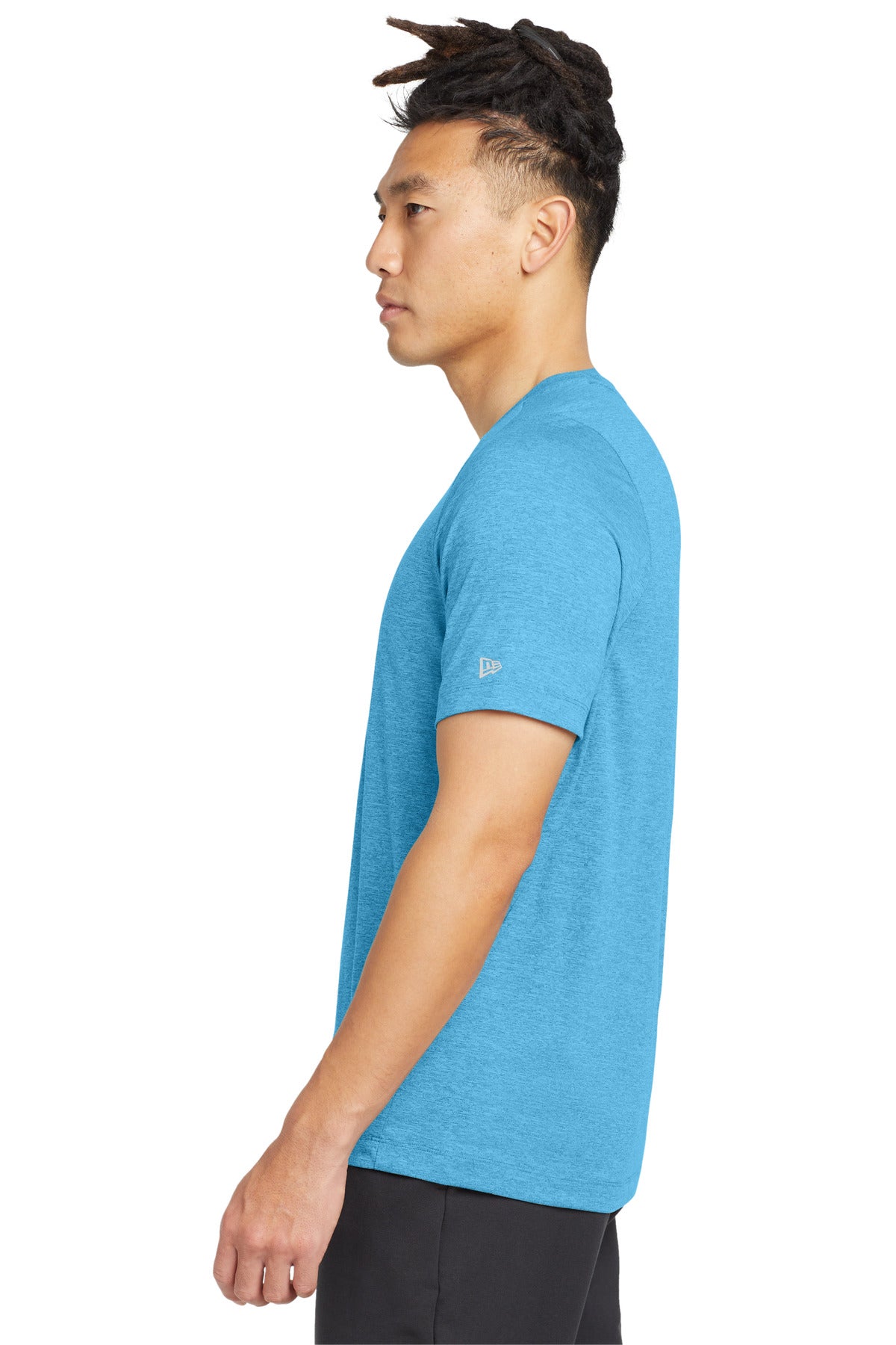 Sky Blue New Era Series Performance Crew Tee. NEA200