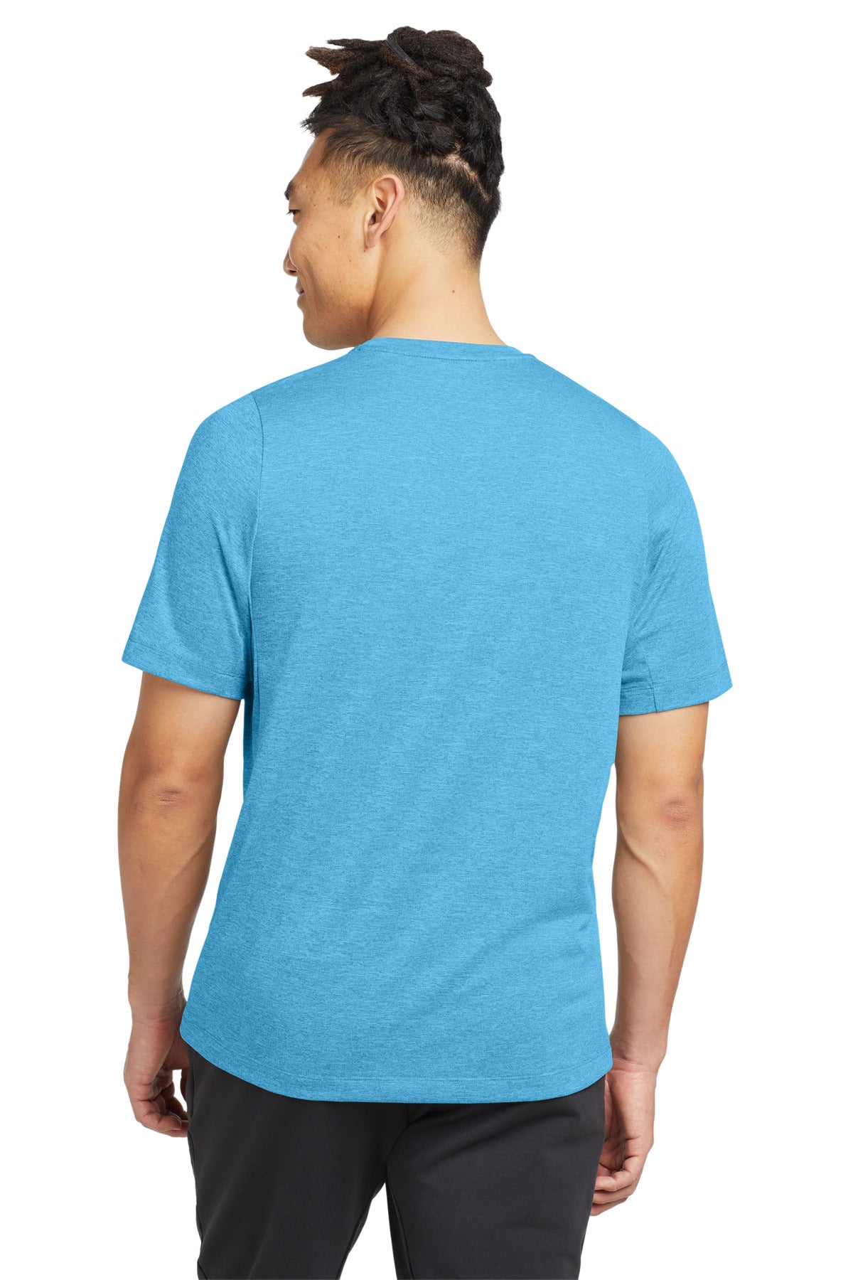 Sky Blue New Era Series Performance Crew Tee. NEA200
