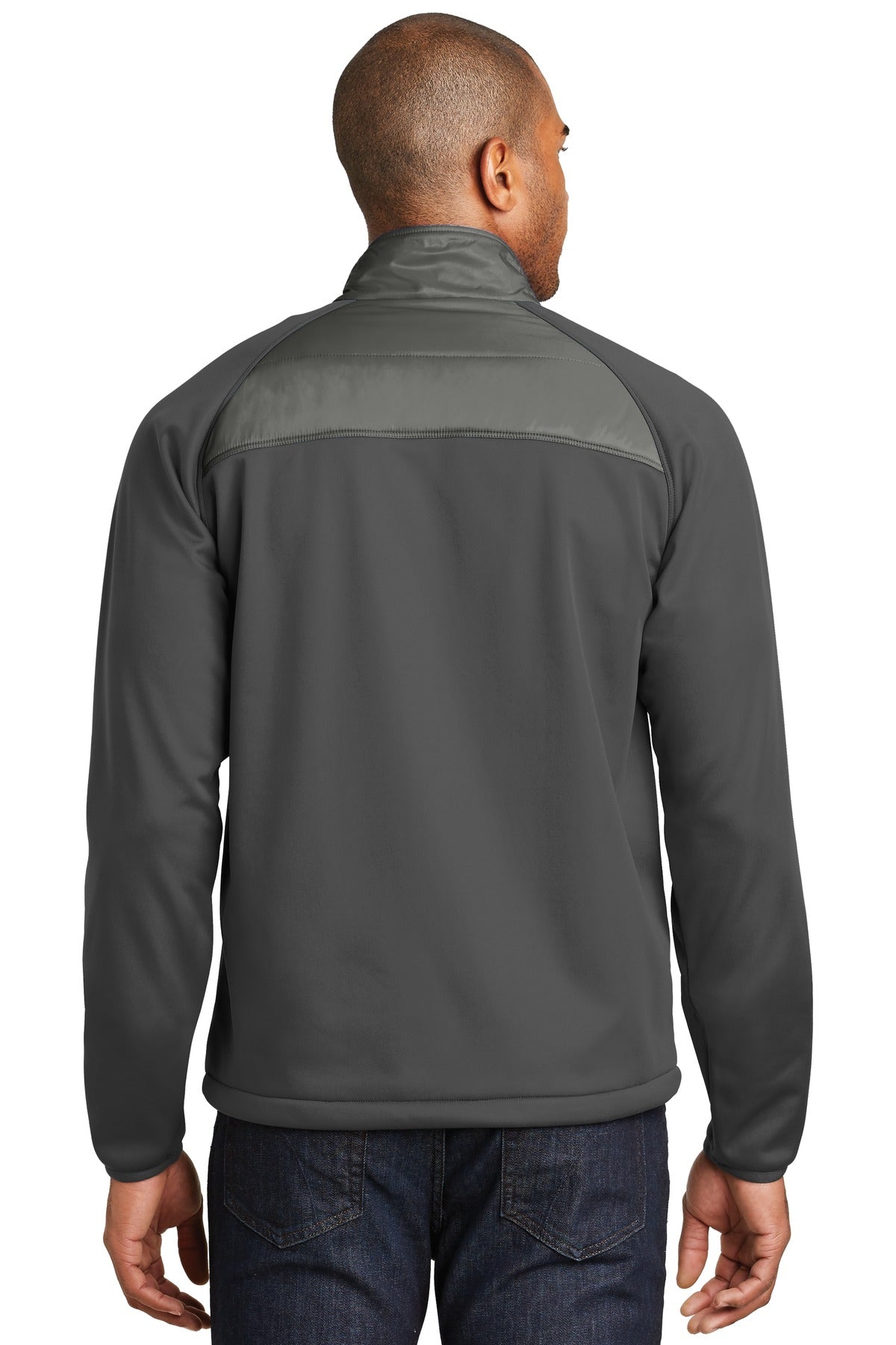 Smoke Gy/Gy St Port Authority Hybrid Soft Shell Jacket. J787