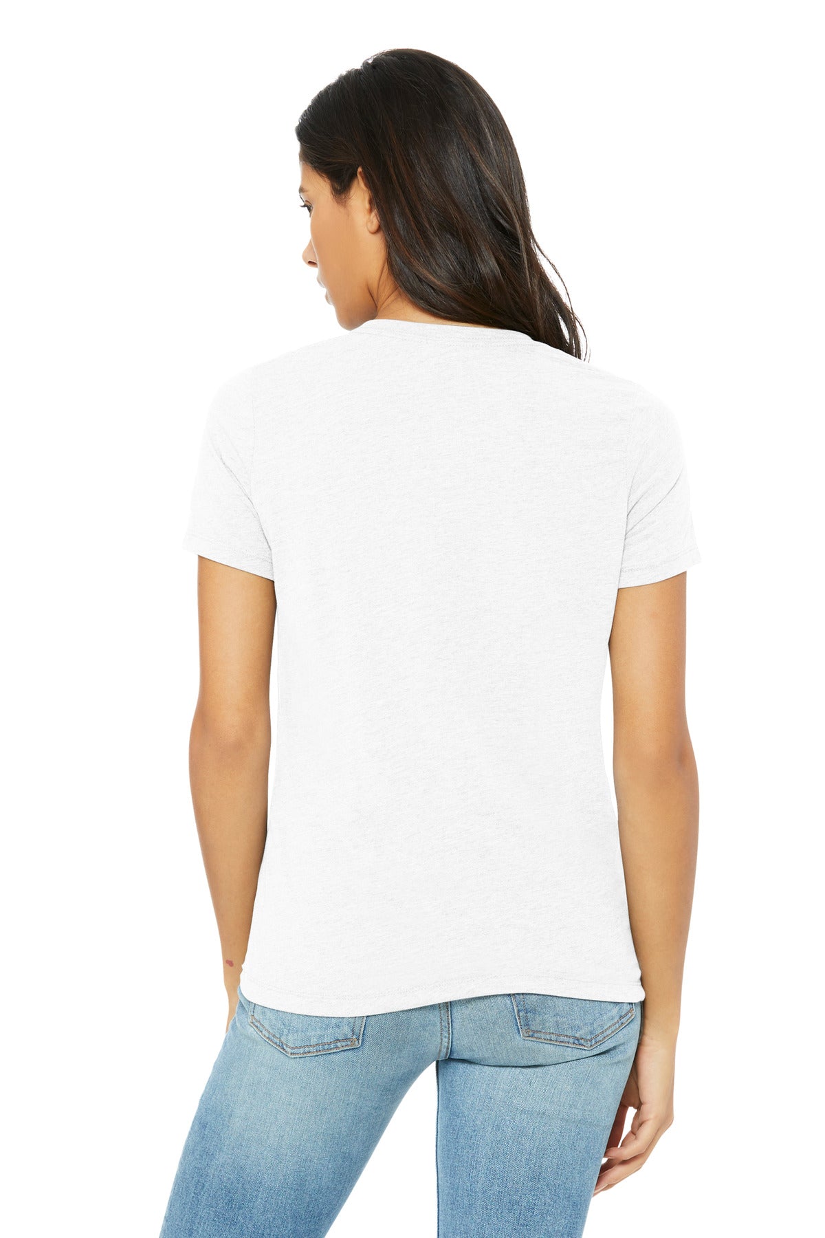 SolidWhtTB BELLA+CANVAS Women's Relaxed Triblend Tee BC6413