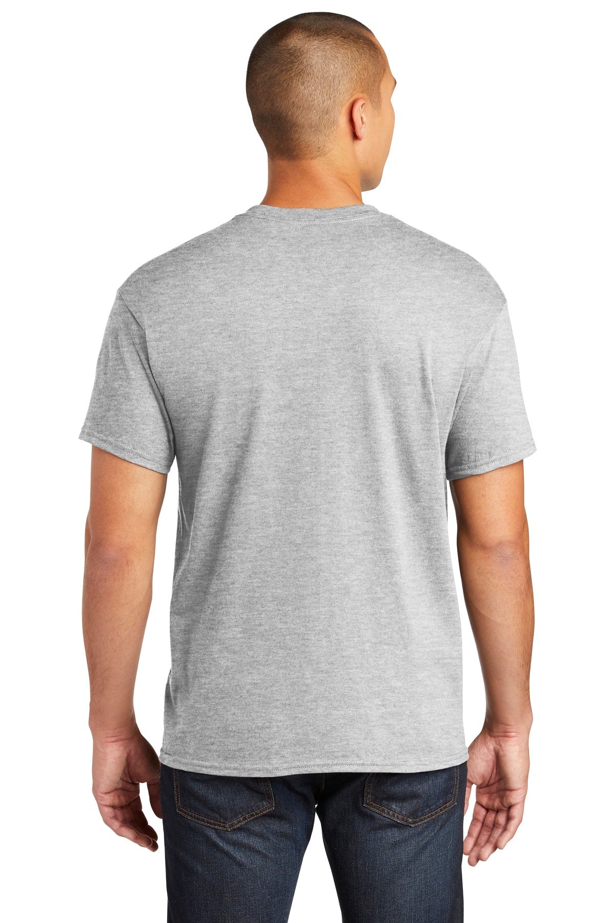 Sport Grey Gildan Heavy Cotton 100% Cotton Pocket T-Shirt. 5300