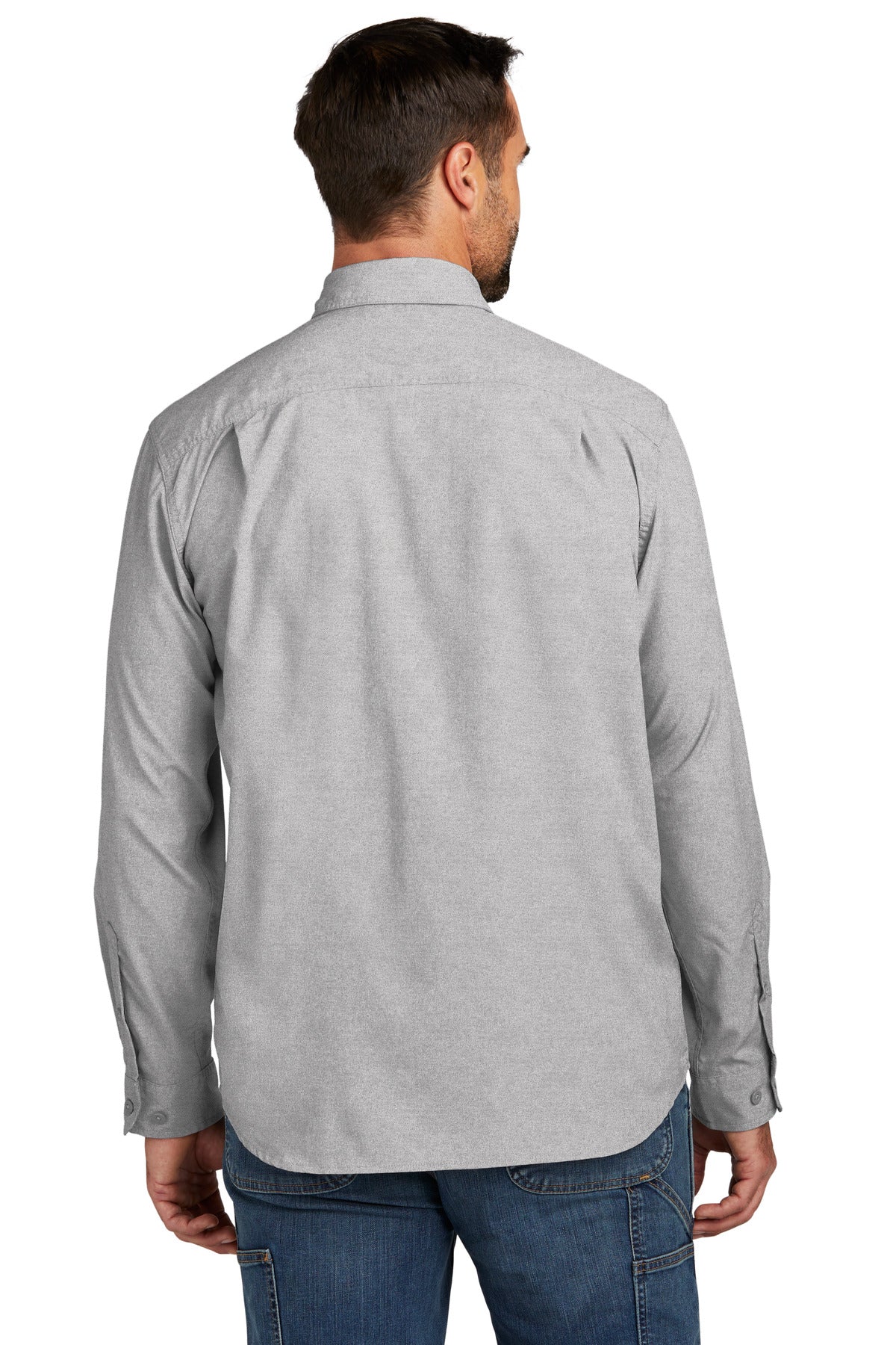Steel Carhartt Force Solid Long Sleeve Shirt CT105291
