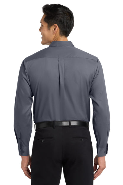 Steel Grey Port Authority Extended Size Long Sleeve Easy Care Shirt S608ES