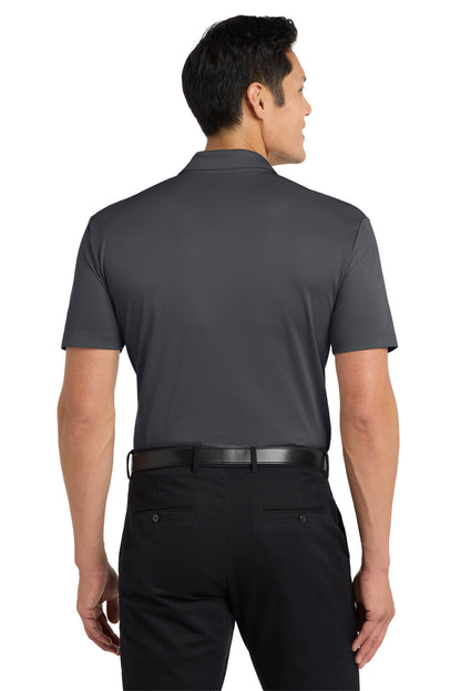 Steel Grey Port Authority Silk Touch Performance Pocket Polo. K540P