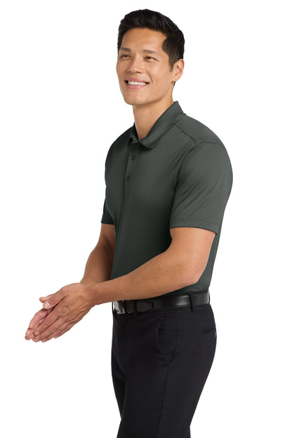 Steel Grey Port Authority Tall Silk Touch Performance Polo. TLK540