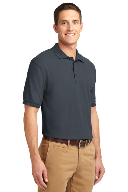 Steel Grey Port Authority Tall Silk Touch Polo. TLK500