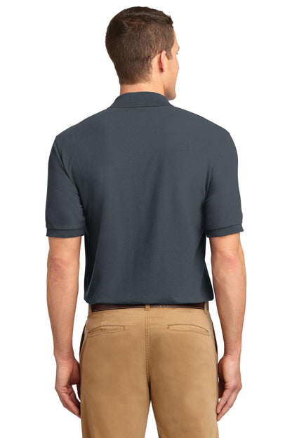 Steel Grey Port Authority Tall Silk Touch Polo. TLK500
